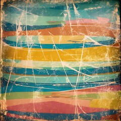 Colorful scratched vintage background