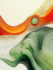 Canvas Print - Abstract Wavy Landscape.