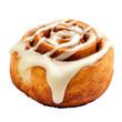 © Flowaiart - A cinnamon roll with a white glaze on top