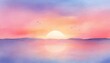 © designhunt - Pastel Sunset Watercolor Background. Sunrise Serenade: Soft pastel splatters in shades of pink, orange, and yellow, evoking the peaceful beauty of a sunrise over the horizon.