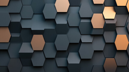 Poster - Geometric abstraction of cubes against a minimalist backdrop
