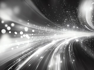 Poster - Abstract futuristic light tunnel background.