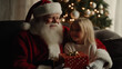 © bephoto - サンタと少女のクリスマス