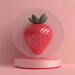 Sticker - Strawberry Minimalist.