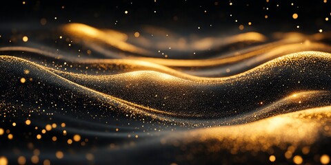 Poster - Abstract Gold Glitter Background.