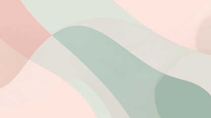 Poster - Soft pastel shades of pink, green, and white blend seamlessly in this elegant abstract background, creating a tranquil and serene design perfect for various uses