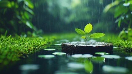 Image of a peaceful garden with a person tending to plants finding solace in nature