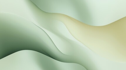 Poster - Flowing lines in green and beige tones are creating an abstract composition that can be used as a background. The curvy shapes give a sense of elegance and dynamism