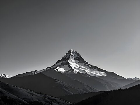 mount hood in the snow