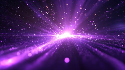 Poster - Abstract purple glowing background with bokeh lights.