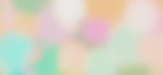 Blurred pastel background on white background with grainy texture