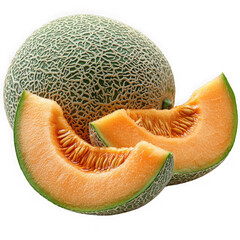 Wall Mural - cantaloupe isolated on a transparent background png file no background_1 png file