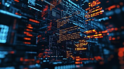 Leinwandbilder - Digital technology software development AI Artificial Intelligence concept Computer programmer or software engineer programming with computer code and cloud computing technology backgr : Generative AI