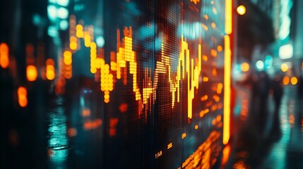 Aufkleber - rate exchange trader graph chart economic growth business in the stock market index fund concept of trade forex digital technology online Buy and sell stocks strategy analysis investor : Generative AI