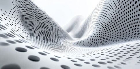 Poster - Abstract white and black background with a wavy pattern.