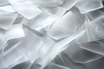 Aufkleber - Abstract White Geometric Shapes.