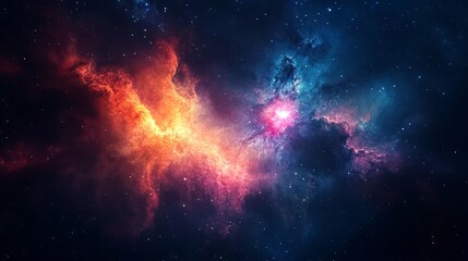Wall Mural - Colorful space galaxy cloud nebula. Stary night cosmos. Universe science astronomy. Supernova background wallpaper