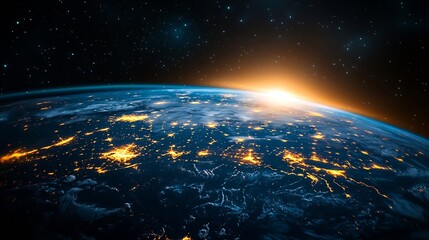 Aufkleber - Global network connection covering earth with link of innovative perception  Concept of international trading and digital investment 5G global wireless connection and future of interne : Generative AI