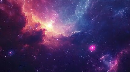 Wall Mural - Colorful space galaxy cloud nebula. Stary night cosmos. Universe science astronomy. Supernova background wallpaper