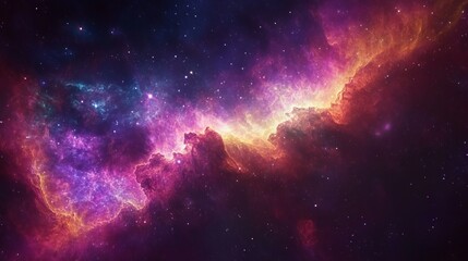 Wall Mural - Colorful space galaxy cloud nebula. Stary night cosmos. Universe science astronomy. Supernova background wallpaper