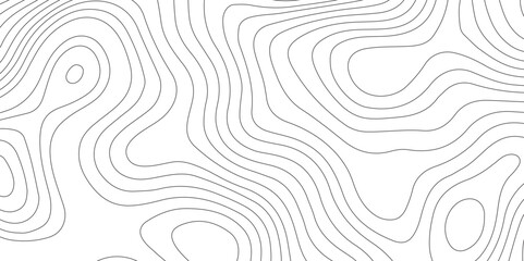 Wall Mural - Abstract background with topographic contours map and black color geographic line map .white wave paper curved reliefs abstract background .vector illustration of topographic line contour map design .