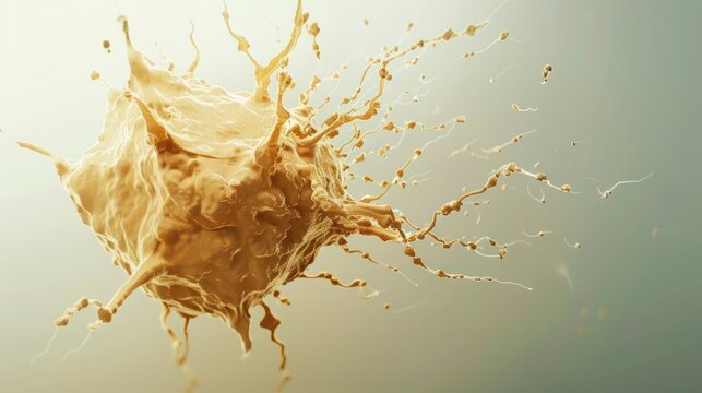 A 3D rendering of a cancer cell, providing an immersive view of its intricate structure and irregular growth patterns.