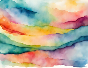 Wall Mural - Abstract watercolor background. Abstract watercolor background with colorful different layers on paper texture Background