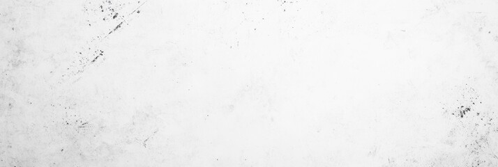 White old concrete wall light grunge texture wide banner format background with copy space for text. Grunge light gray Soft white texture