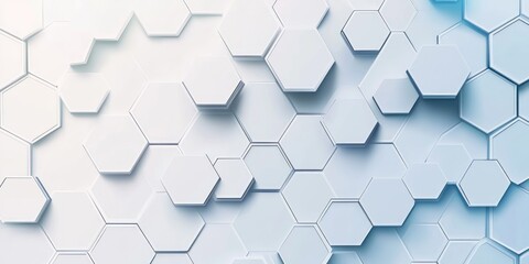 Vector banner design with a white background and hexagon pattern.