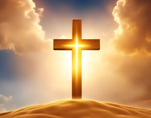 Christian Christianity Cross Sky God Background. 