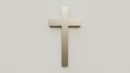 Silver cross symbol on white background. Christian crosses symbol isolated. Crucifixion of Jesus on a white background. Scripture.