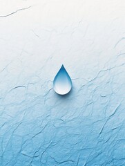 Poster - This design showcases a simple water droplet, representing hydration and freshness, set against a subtle textured background. Generative AI