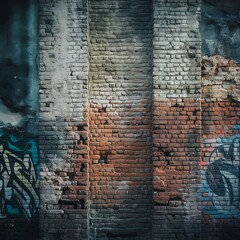 Wall Mural - Grungy brick wall background