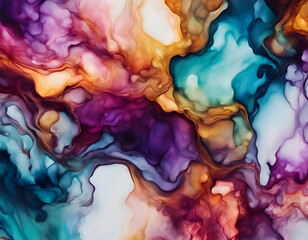 Wall Mural - Alcohol ink texture. Fluid ink abstract background. art for design background.