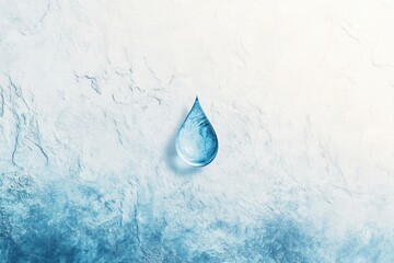 Aufkleber - This design showcases a single water droplet, emphasizing purity and hydration with a calming, textured backdrop. Generative AI