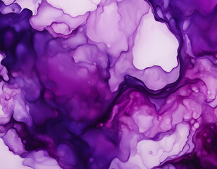 Wall Mural - Alcohol ink purple texture. Fluid ink abstract background. purple abstract painting background. 