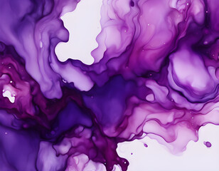 Wall Mural - Alcohol ink purple texture. Fluid ink abstract background. purple abstract painting background. 