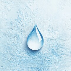 Leinwandbilder - This design showcases a minimalistic drop of water, representing hydration and freshness, ideal for health-conscious brands. Generative AI