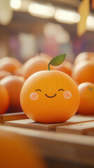 Sticker - Happy Orange Fruit.