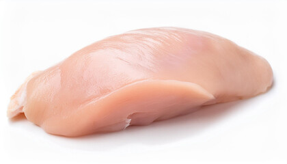 Wall Mural - Chicken fillet meat isolated white background. Uncooked raw piece of poultry. Cooking and culinary