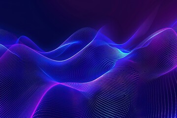 Wall Mural - A blue and purple wave with a lot of dots