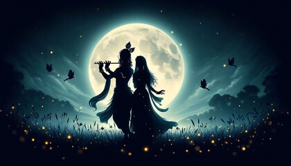 Sticker - Radha Krishna: Eternal Melody of Divine Love