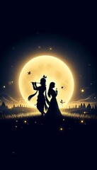 Sticker - Radha Krishna: Eternal Melody of Divine Love