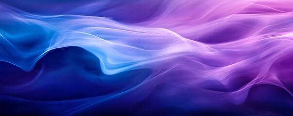 Wall Mural - Abstract swirling purple and blue waves background