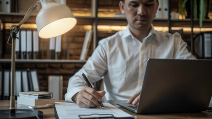 Wall Mural - The Man Writing at Desk