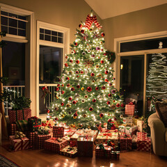 christmas tree with gifts