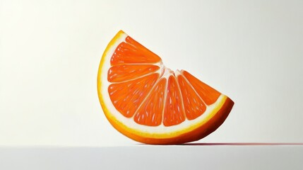 Poster - A Single Slice of Orange with Visible Segments