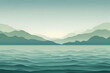 © Mustapha - Gradient Seascape Wall Background Blending Soft Blues and Greens for a Serene Coastal Atmosphere