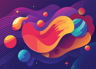 Wall Mural - Abstract Gradient Shapes