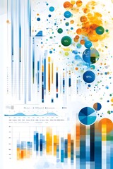 Canvas Print - Abstract Business Data and Charts.